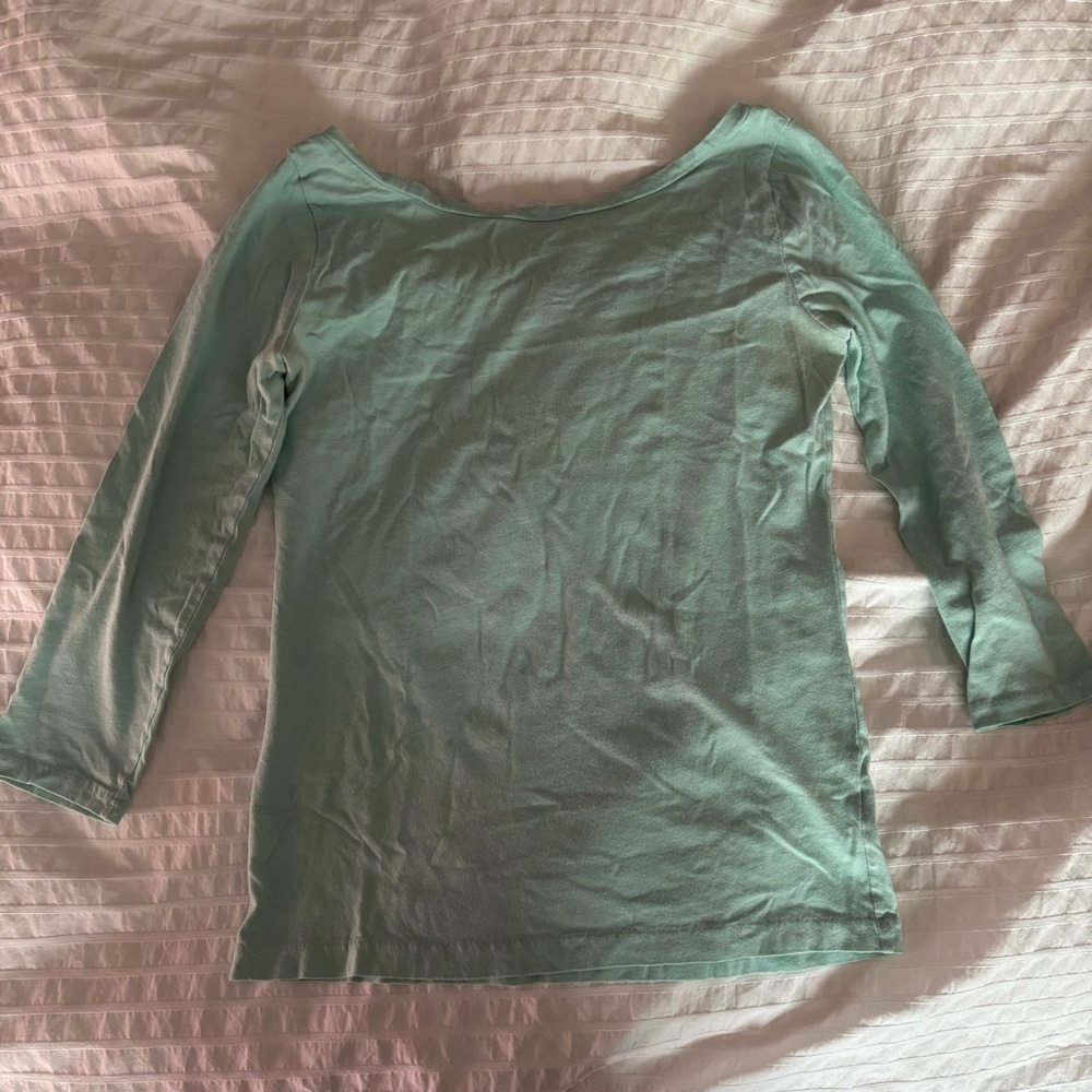 J crew ballet neck ¾ sleeve tee XS
